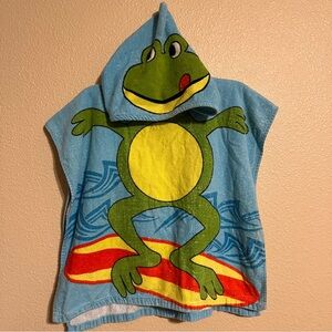 Summer BeachTowel Kids Frog Hooded Towel